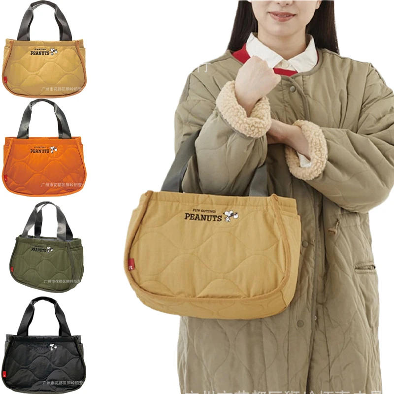 

Kawaii Snoopy Handbag Cartoon Cute Portable Embroidery Large Capacity Fashion Versatile Handbag Tote Bag