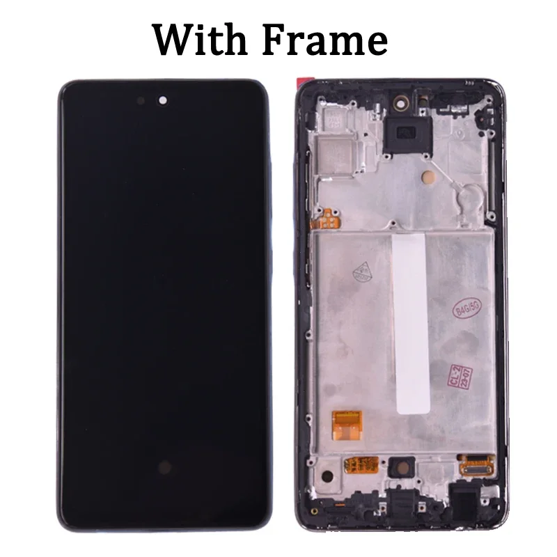 SMA526B A526U LCD 디스플레이 용 프레임 디지타이저가있는 삼성 A52 5G A526 LCD 디스플레이 터치 스크린 용 6.5 인치 슈퍼 AMOLED