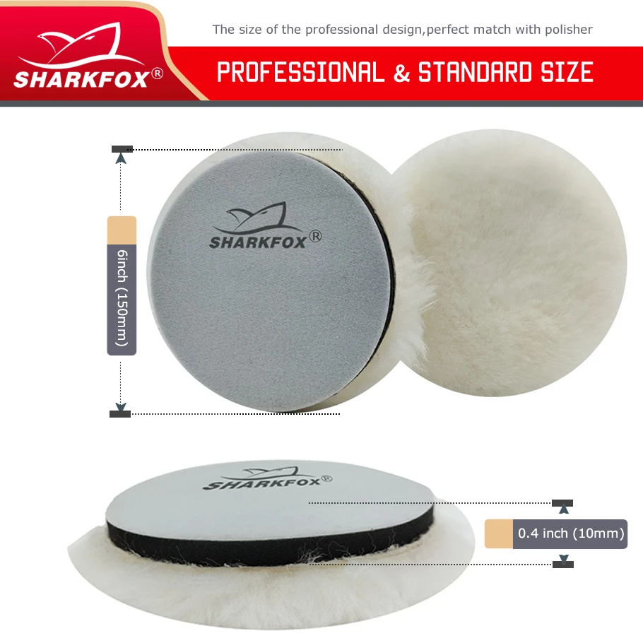 Car Wool Polish Pad 6 inch Disc Car Waxing Polishing Buffing Cars Paint Care Polisher Pads Auto Washing Cleaning Accessories 3