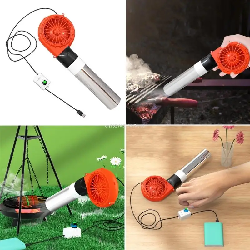 BBQ Fan USB Powered BBQ Blower for Charcoal Camping