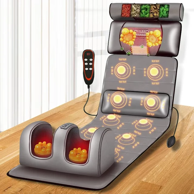 แผ่นนวดไฟฟ้าแบบเต็มตัวระดับมืออาชีพ พร้อมระบบทำความร้อน การสั่นสะเทือน และการบำบัดด้วยอินฟราเรด นวดคลึงแบบชิอัตสึ บรรเทาอาการปวด ผ่อนคลาย 1