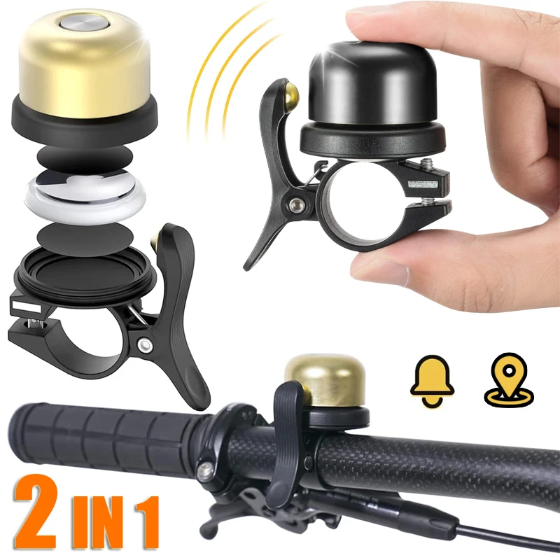 Bicycle Bell for Apple AirTag Waterproof Bike Mount Hidden GPS Tracker Anti-Theft Holder Bracket for AirTag Road Mountain Bike
