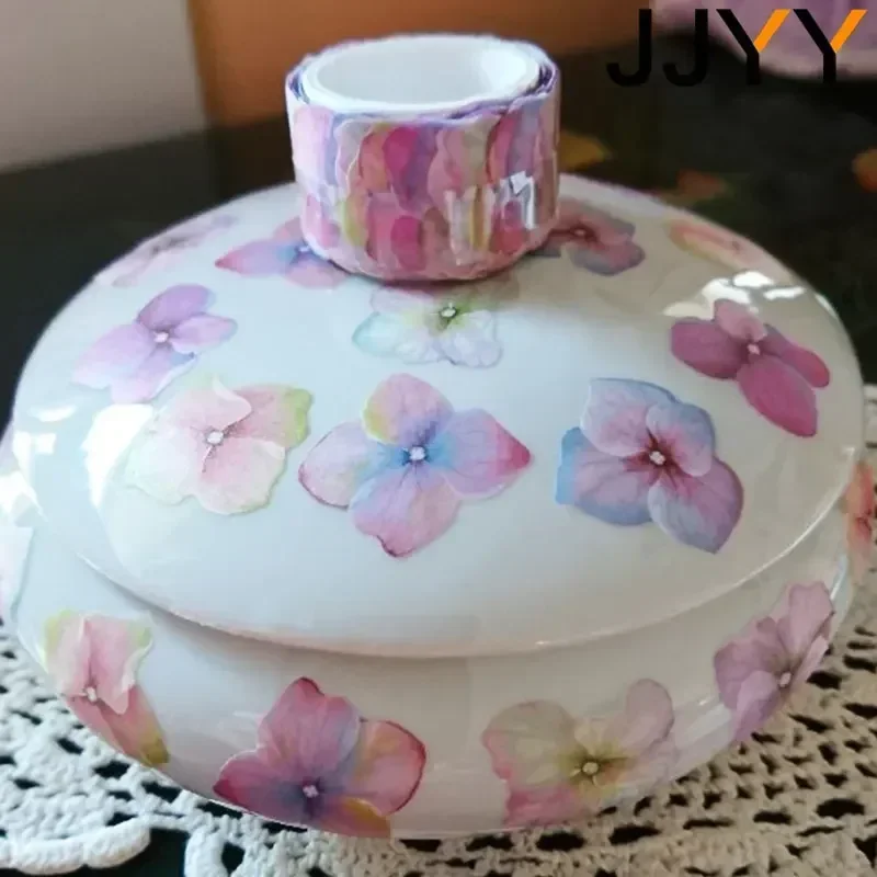 DIY 스크랩북킹 와시 테이프 꽃잎 접착식 종이 공예 문구류 홈 데코 카드 만들기