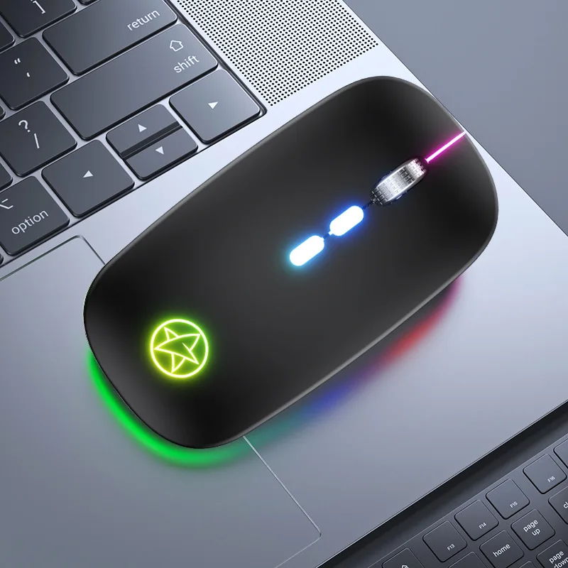 Rechargeable RGB Wireless Mouse USB 2.4Ghz Computer Mause Gamer Mouse LED Backlit Ergonomic Gaming Mice Silent For PC Laptop pink gaming mouse Mice