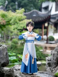 Traditional Ancient Costumes Little Swordsman Boys Hanfu Chinese Kungfu Costumes Young Master's Clothes Emprise Children's Wear