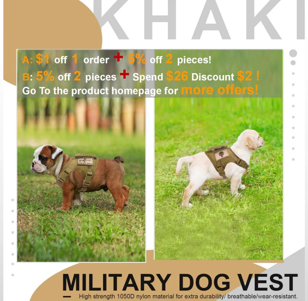 Dog Harness Dog Clothes Dog Vest Chihuahua Cloth Small Dog Tactical Vest Training Harness xs Outdoor Working Adjustable Military MOLLE Rubber Handle