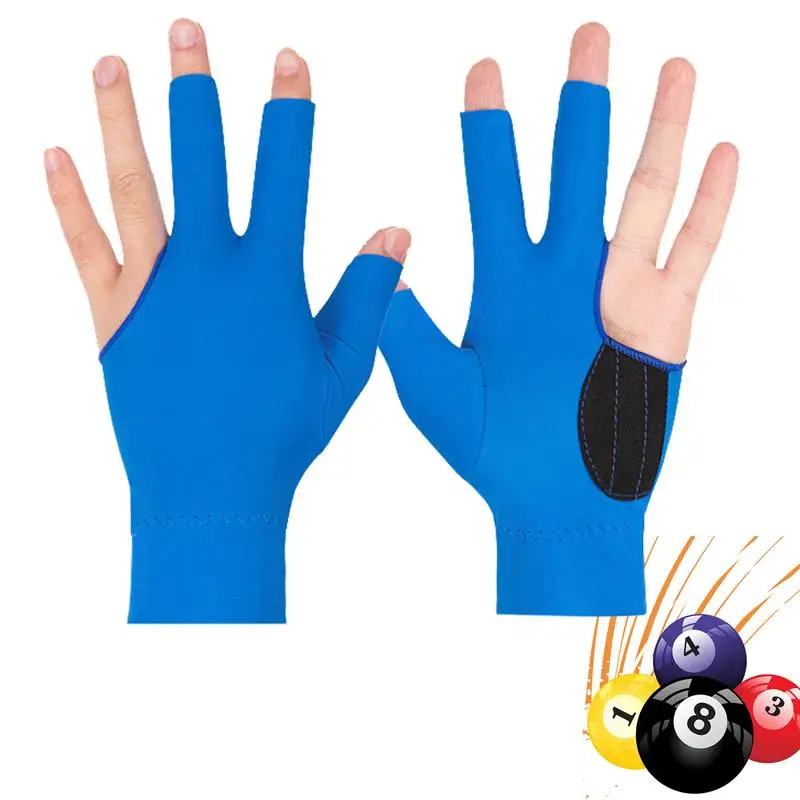 

Открытые пальцы для бильярда, дышащие перчатки для бильярда, мягкие портативные тренировочные аксессуары