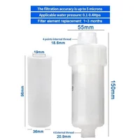 5'' PRE FILTER Water Filter Cartridge Washing Machine Filter with Adapter Bathroom Water Heater Toilet Household Purifier 5