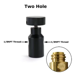 CO2 Refill Station with On/Off Adapter and 2000psi Gauge (Two Hole)