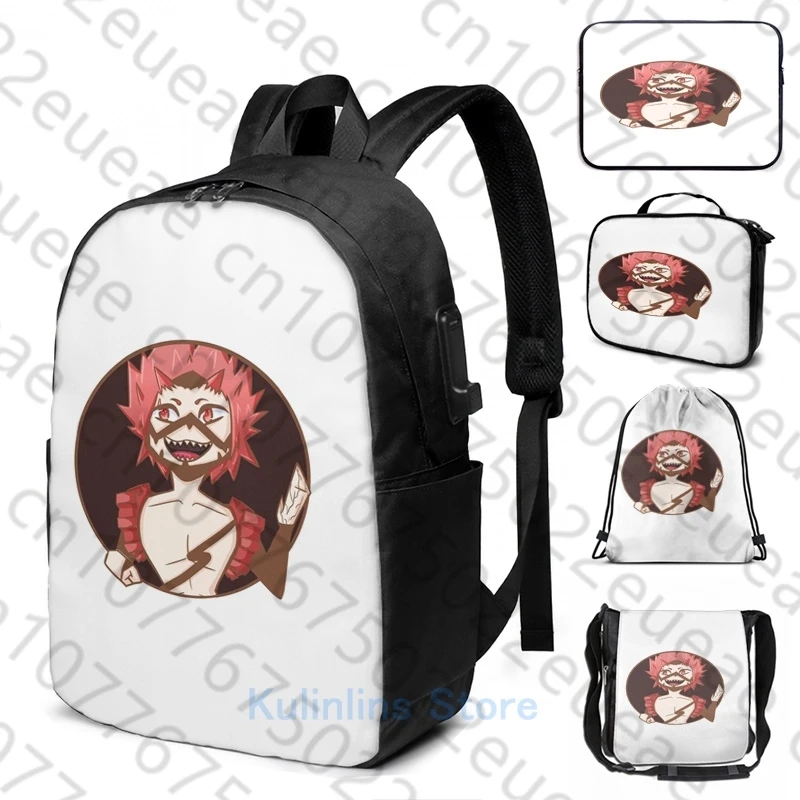 

Забавный рюкзак Kirishima с графическим принтом, дизайнерский рюкзак с USB-зарядкой, мужские школьные сумки, женская сумка, дорожная сумка для ноутбука