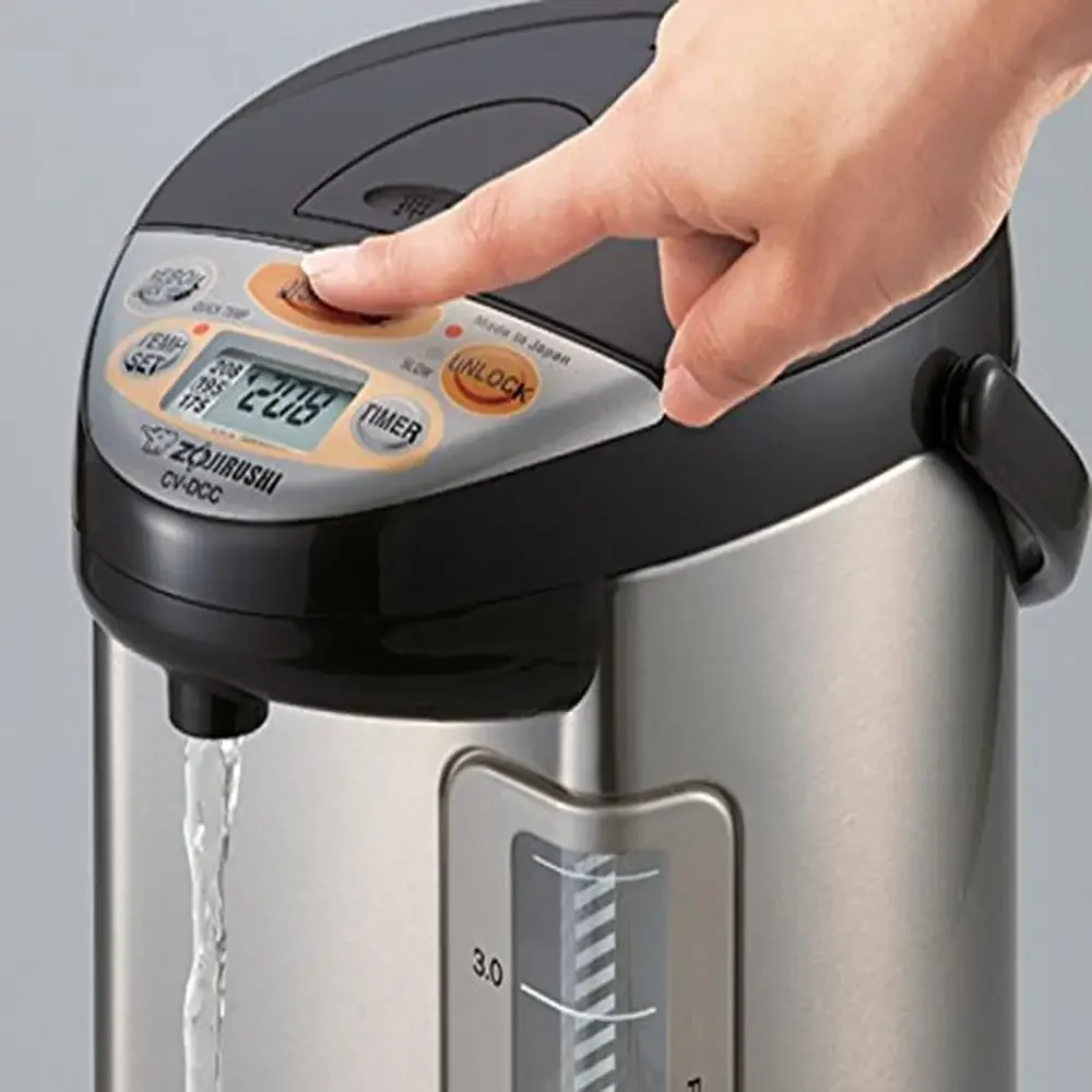 5L Stainless Dark Brown Hybrid Water Boiler Warmer Timer Keep Warm Settings Microcomputer Control Easy Clean Nonstick 3
