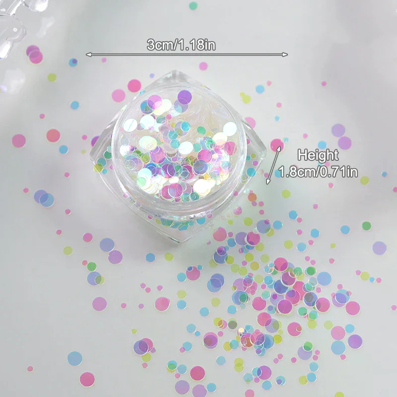 1Box Holographic Laser Nail Sequins - Super Glitter Northern Lights Flakes, DIY Sparkle Manicure Accessories for Salon Home