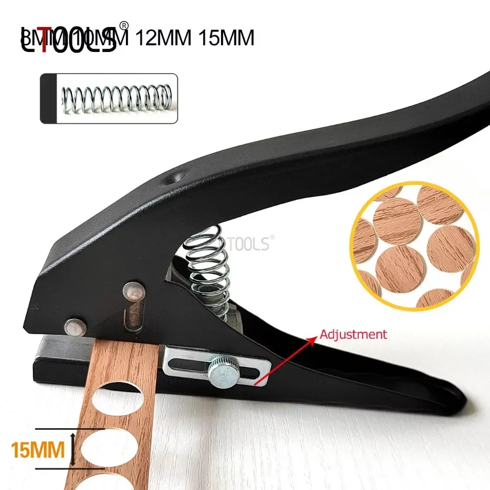 

Manual Edge Band Puncher Plier 8/10/12/15mm Hole Card Tools Carpentry Punching Machine Oblique Opening Punching Pliers Tools DIY