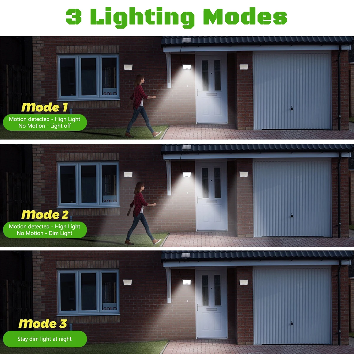 Enhanced Outdoor Solar Motion Sensor Lights with Remote Control - Waterproof and Adjustable Brightness