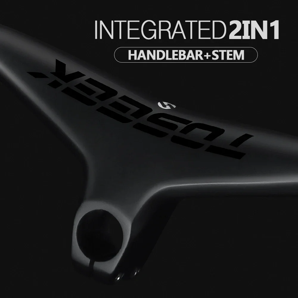 Mountain Bike MTB 28.6mm Full Carbon Fiber Integrated Handlebar 720/740/760/780/800mm Stem 70/80/90/100mm Bicycle Parts