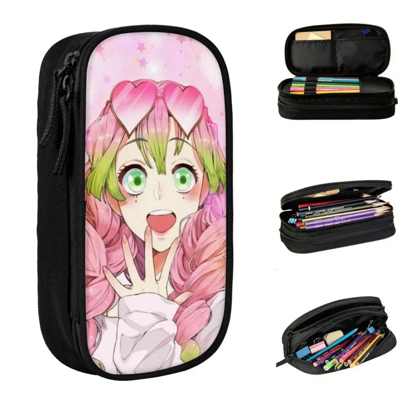 

Demon Slayer Kimetsu No Yaiba Pencil Cases Kanroji Mitsuri Anime Pencil Pouch Pen Box Kids Big Capacity Bag Gifts Stationery