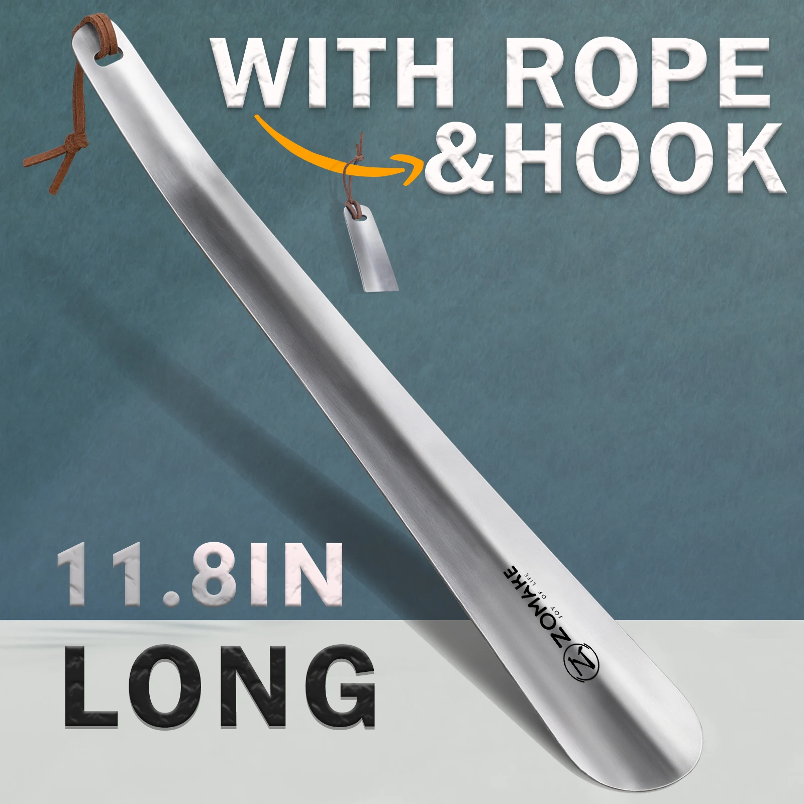 Metal Shoe Horns Stainless Steel Long Shoe Horn Long Handle Shoehorn Spoon Lazy Short Helper For Men Women Elderly Kids