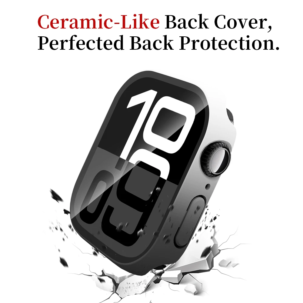 Gradient Color Case For Apple Watch Cover Serie 10 9 8 7 6 SE 5 Glass Screen Protector 46mm 42mm 45mm 41mm 44mm 40mm For Apple Watch Screen Protector Case Apple Watch Screen Protector Glass Cover Watch Screen Protector Case Watch Cover Watch Protective Case Watch Case Watch Protective Cover Apple Watch Case Watch Screen Protector