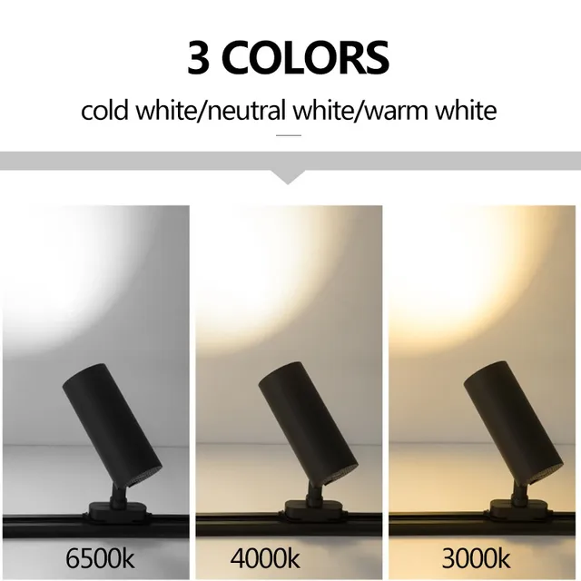 트랙 조명 LED 천장 스포트 라이트 COB 풀 세트