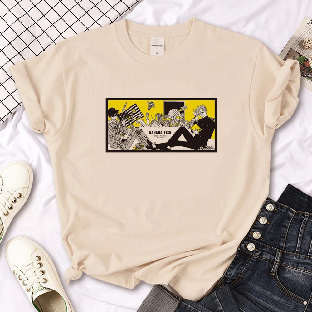 Maglietta Banana Fish Donna Manga Maglietta Giapponese Abbigliamento Divertente Femminile