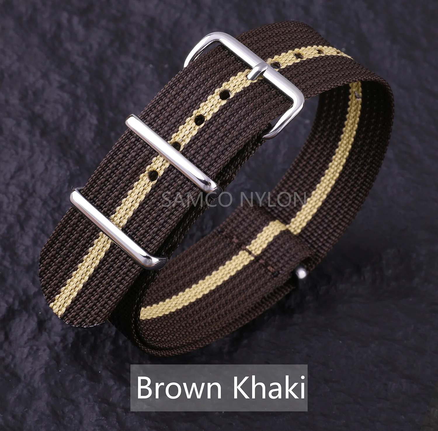 Durable Ribbed Nylon Watch Band - Comfortable & Washable Military-Style Strap for Men