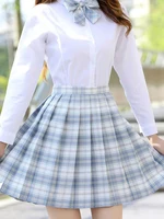 ZOKI Plaid Women Pleated Skirt Bow Knot Summer High Waist Preppy Girls Dance Mini Skirt Cute A Line Harajuku Sexy Japan Faldas - Image 5