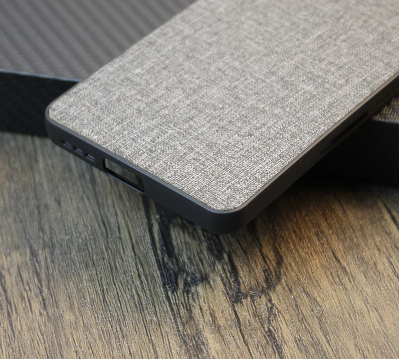 Luxurious Soft TPU Edge & Hard Fabric Back Protective Case