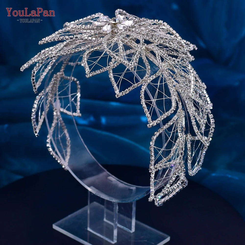 Bridal Hair Accessories TOPQUEEN Bridal Crown Rhinestone Women Headband Bride Headpiece Wedding Hair Jewelry Pageant Tiara Headdress HP256