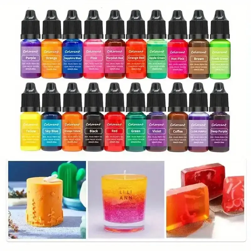 Candle dyes pigment 0.34oz/bottle liquid colorant resin coloring for DIY candle making soap epoxy resin craft making