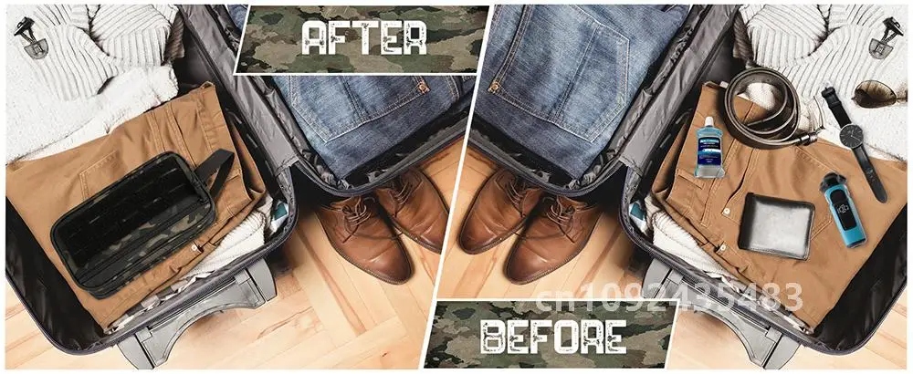 Description Picture 3 of itemTactical Toiletry Bag For Men/women Hygiene Bag Tool Molle Pouches Small Hanging Dopp Kit Mens Shaving Kit Travel shower Bag