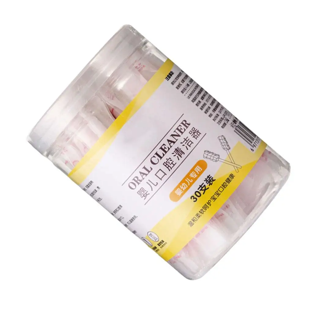 30pcs Baby Oral Swabs Newborn Tooth Gum Cleaning Swab Sticks Infant Mouth Tongue Care Tools