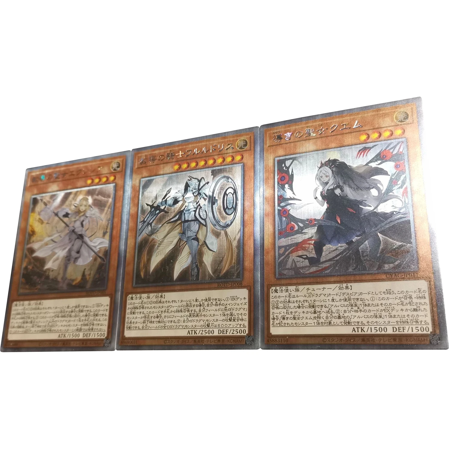 

3Pcs/set Yu-Gi-Oh Dogmatika Ecclesia Series Flash Card Guiding Quem the Virtuous Anime Game Collection Cards Diy Gift Toy