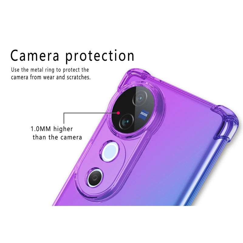 Shockproof Gradient TPU Protective Phone Case Cover
