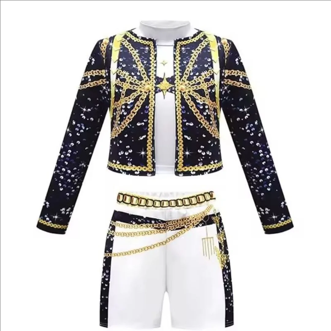 Front angle of cosplay costume being worn by child model