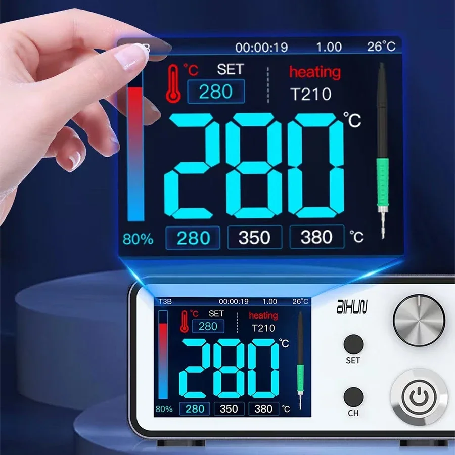 AiXun JCID T3A T3B 200W 납땜 스테이션, 전기 납땜 다리미, T115, T210, T245, T12, 휴대폰 SMD BGA 수리 도구