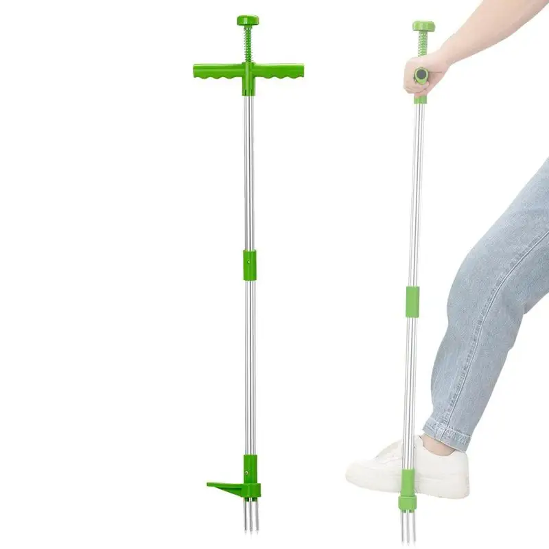 Stand Up Weeder Garden Weed Puller Tool Step And Twist Diserbo Manuale Con Pedale Strumento Di Rimozione Della Radice Con Manico Lungo Regolabile