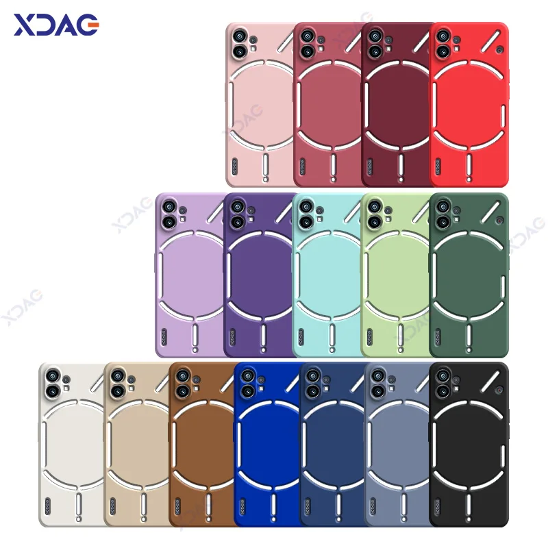 Custodia originale per cellulare per Nothing Phone 1 NothingPhone1 5G 360 Custodia impermeabile con cover posteriore in silicone liquido quadrato morbido di lusso