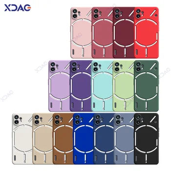 Custodia originale per cellulare per Nothing Phone 1 NothingPhone1 5G 360 Custodia impermeabile con cover posteriore in silicone liquido quadrato morbido di lusso