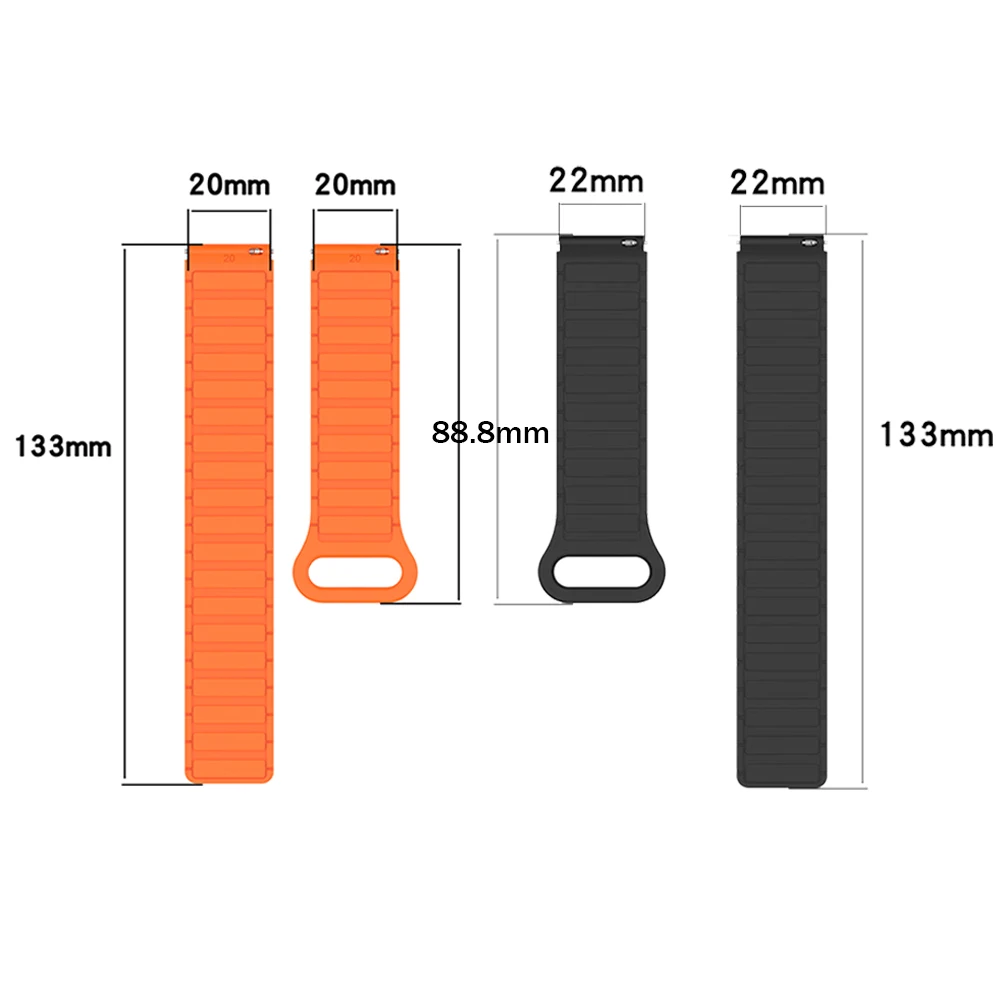 Silicone Magnetic Strap - Enhanced Comfort and Style Bracelet with Versatile Sizing Options