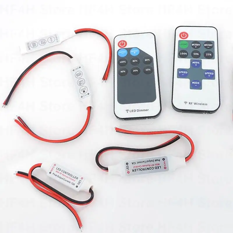 

12V Mini RGB Led Strip Light 9 11 3 Keys Remote Controller 2pin DC Wire Connector SMD 3528/5050/5730/5630/LED Strip Light