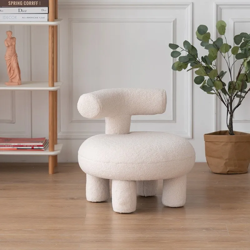 IHOME Lamb Cashmere Fabric Sofa Small Family Living Room Net Red Small Sofa Infantil Muebles Para Bebe Baby Kids Chair