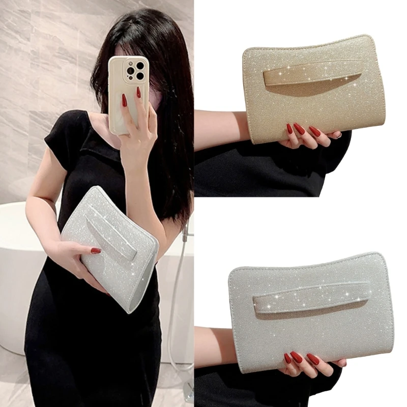 

2023 NEW Evening Bag Glitter Wedding Clutch Crossbody Bag Sparkling Shoulder Bag