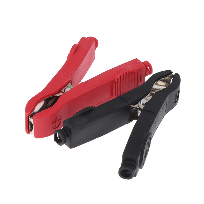 Description Picture 5 of item2Pcs 50A Red + Black 75mm Insulated Crocodile Crocodile Car Caravan Van Battery Test Lead Clips Best Promotion Alligator Clips