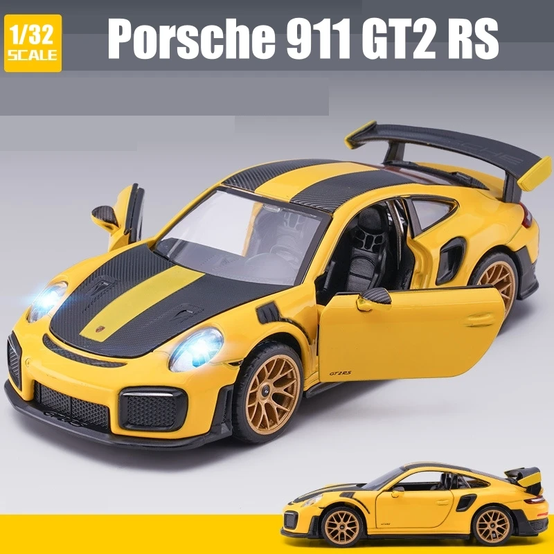 1/32 Porsche 911 GT2 RS Carrera Toy Car Model Diecast Metal Racing