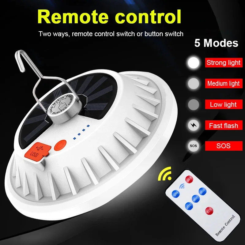 فانوس تخييم LED شمسي فاخر 1200 لومينز