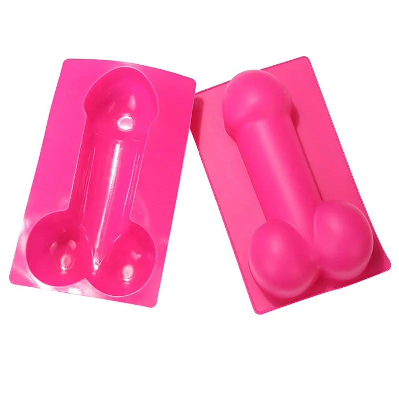 FUNNY 3D Penis Shaped Cake Mould Dick Silicone Soap Fondant Mold Bachelor Party Sexy Pastry Decorating Kitchen Baking Accessorie