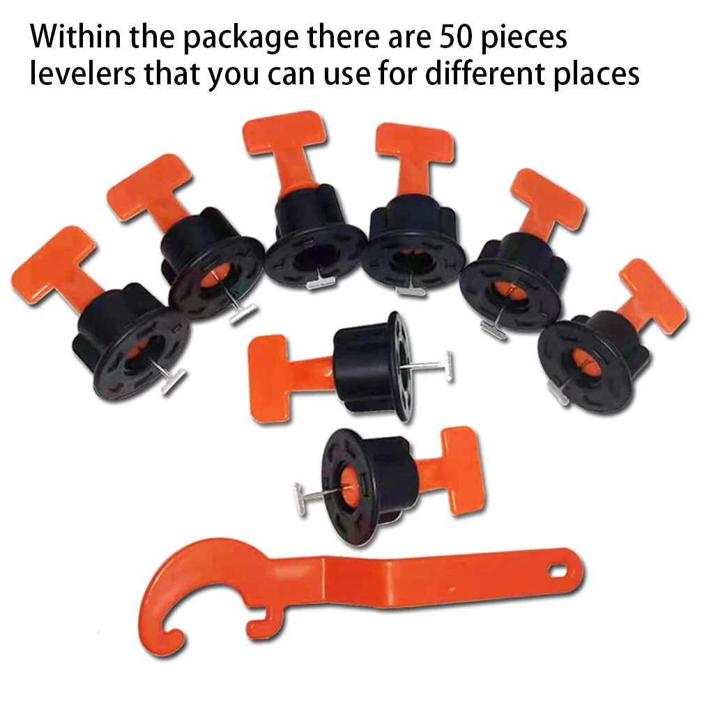 50 Pieces ABS Tile Leveling Tool Portable Professional Heavy Duty Anti