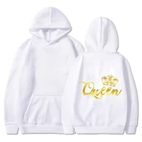 Nouveau King Queen sweat à capuche unisexe Couples sweat à capuche Harajuku streetwear à manches longues saint valentin sweat à capuche 5
