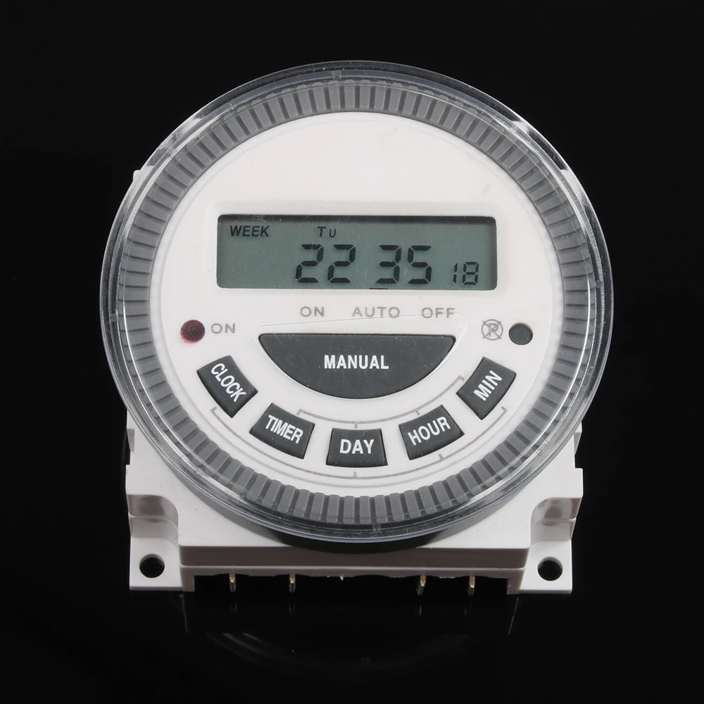 1PC TM619 1NO1NC Digital 7 Days Weekly Programmable AC220V230V240V Timer Switch Time Relay Power Timer controller LCD 16A ON/OFF 2
