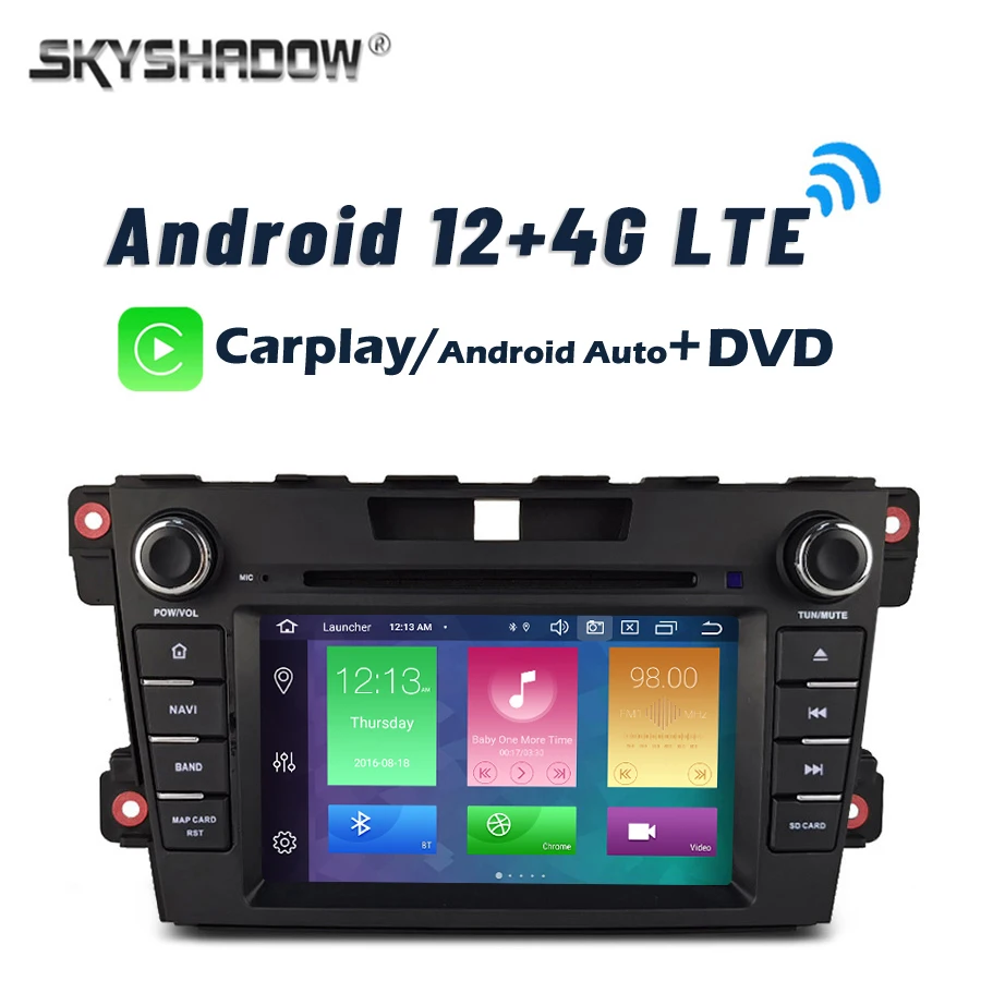 

DVD Carplay DSP 4G LTE Android 12,0 8 ГБ + 128 ГБ 8-ядерный Автомобильный плеер GPS Wifi RDS радио Bluetooth для Mazda CX-7 CX7 2009 - 2013 2014